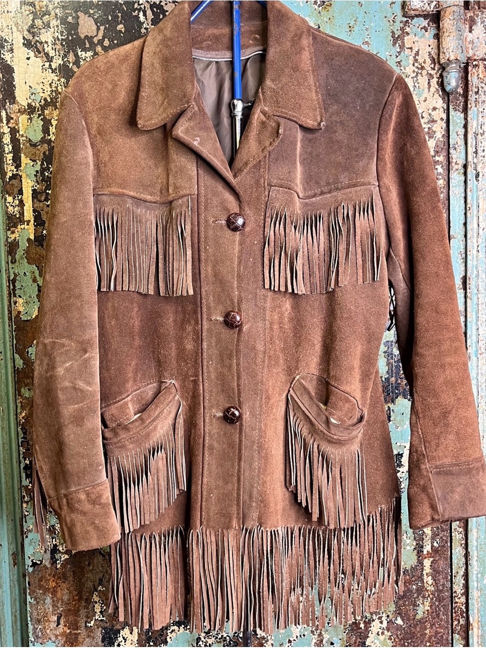 Women's Brown Suede Fringe Leather Jacket - Classic